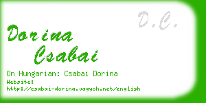 dorina csabai business card